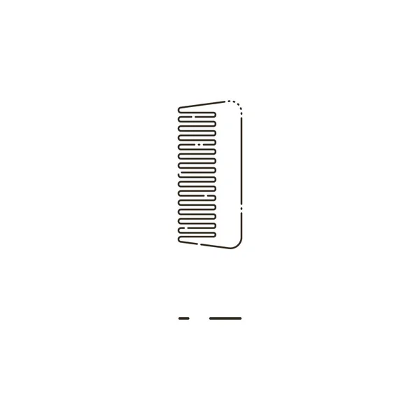 Pettina l'icona della linea sottile. Stile minimalismo Mbe — Vettoriale Stock