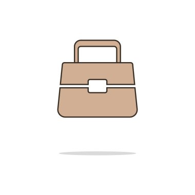 Bayanlar renk ince çizgi simgesi. Vektör çizim