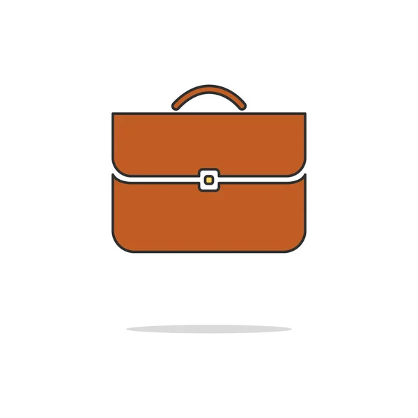 Briefcase cor linha fina icon.Vector ilustração —  Vetores de Stock