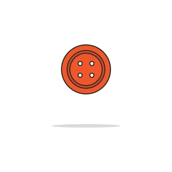 Cor do botão de roupa linha fina icon.Vector ilustração —  Vetores de Stock