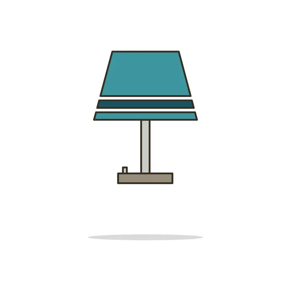 Couleur de la lampe ligne mince icon.Illustration vectorielle — Image vectorielle