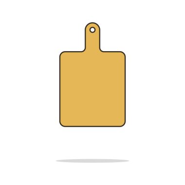 Kesme tahtası renk ince çizgi simgesi. Vektör çizim