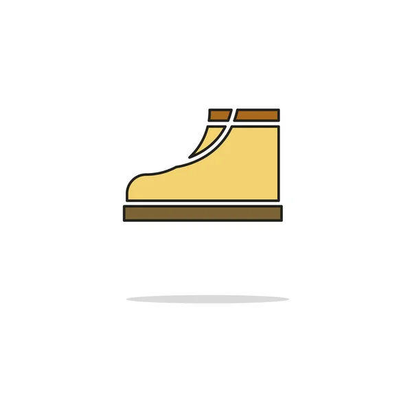 Botas color línea delgada icon.Vector ilustración — Vector de stock