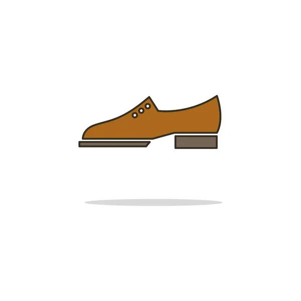 Brogue zapatos color línea delgada icon.Vector ilustración — Vector de stock
