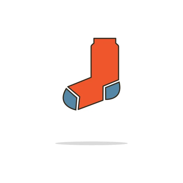 Calcetines color línea delgada icon.Vector ilustración — Vector de stock