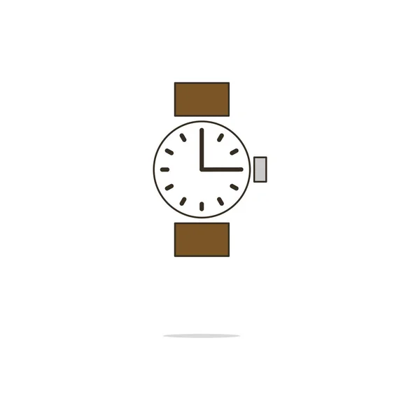 Assista cor linha fina icon.Vector ilustração —  Vetores de Stock