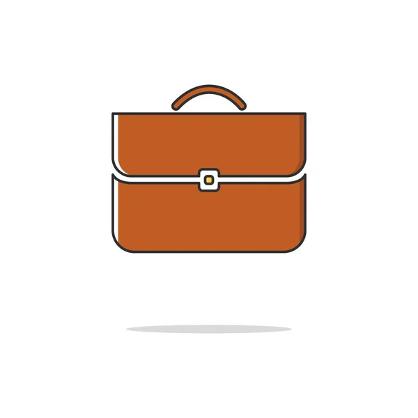 Briefcase cor linha fina icon.Vector ilustração —  Vetores de Stock