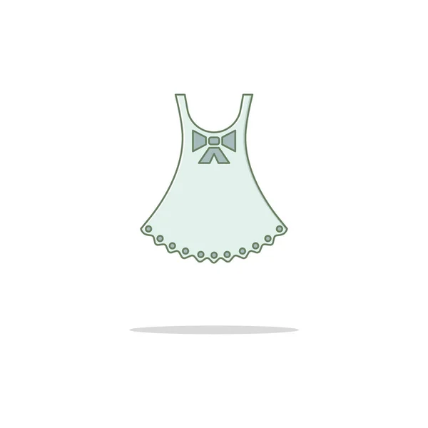 Nightie cor linha fina icon.Vector ilustração —  Vetores de Stock