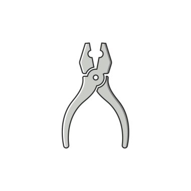 Pense renk ince çizgi simgesi. Vektör çizim