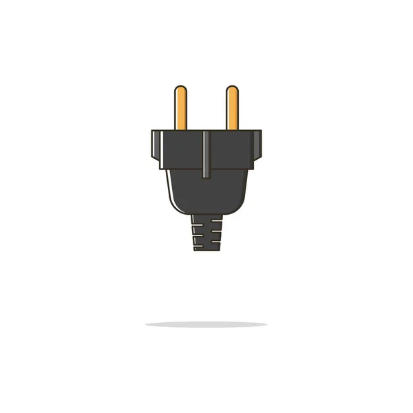 Plug color delgada línea icon.Vector ilustración — Vector de stock