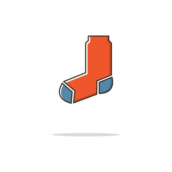 Calcetines color línea delgada icon.Vector ilustración — Vector de stock