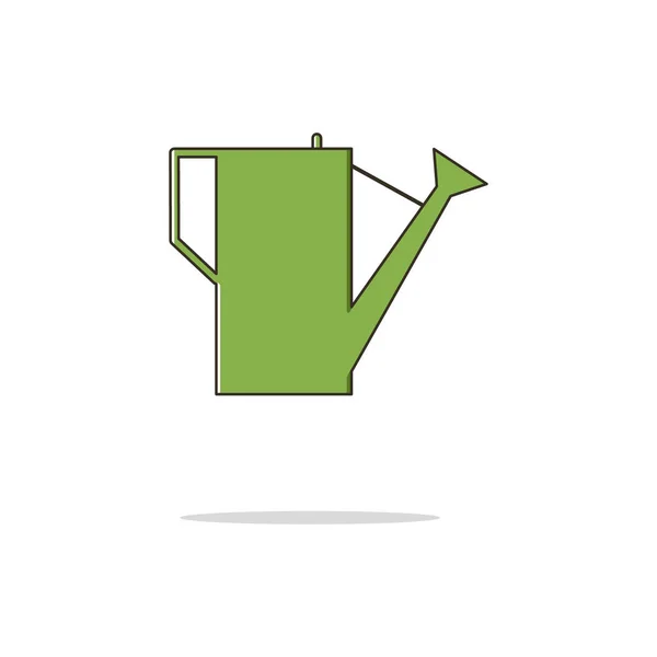 Watering can color thin line icon.Vector illustration — Stock Vector