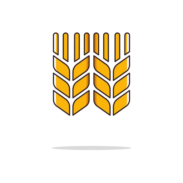 Weizen Farbe dünne Linie icon.vector Illustration — Stockvektor