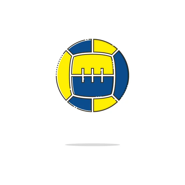 Αθλητικά Μπάλα Λεπτή Γραμμή Εικονίδιο Χρώμα Άσπρο Φόντο Γραμμικά Σύμβολα Royalty Free Διανύσματα Αρχείου