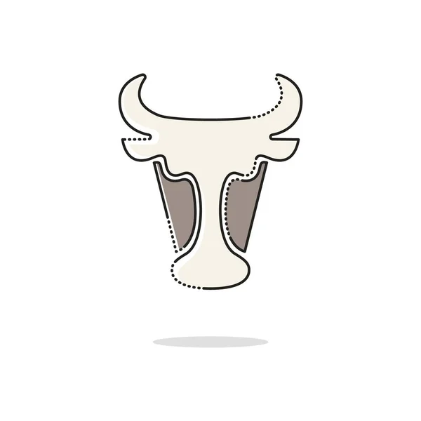 Αγελάδα Λεπτή Γραμμή Εικονίδιο Χρώμα Άσπρο Φόντο Γραμμικά Σύμβολα Royalty Free Εικονογραφήσεις Αρχείου