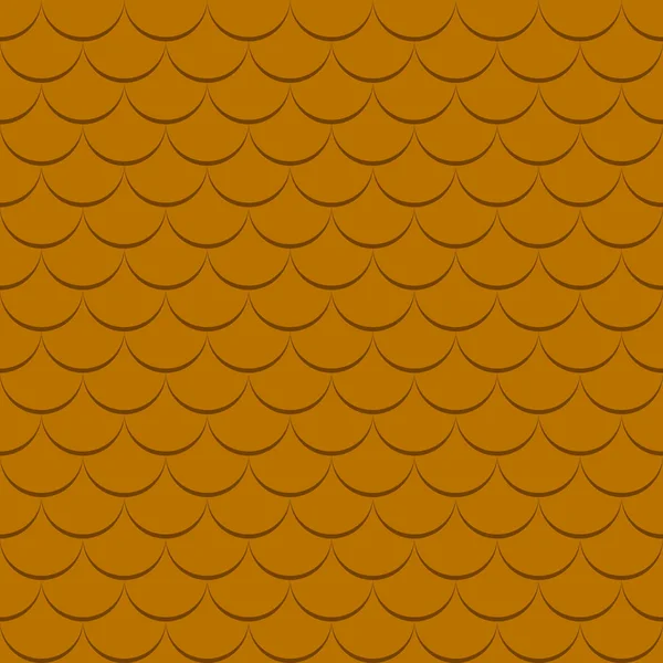 Hintergrund mit Dachziegelmuster in brauner Farbe. — Stockvektor