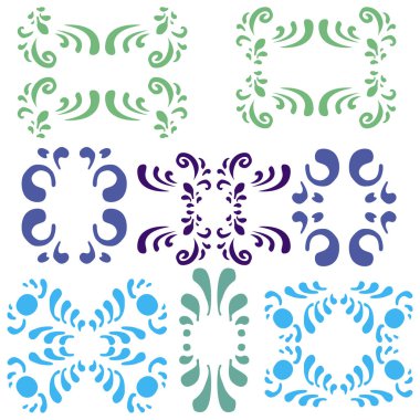 kare Dekor elemanları kümesi