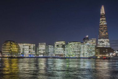 Geceleri cityscape Londra