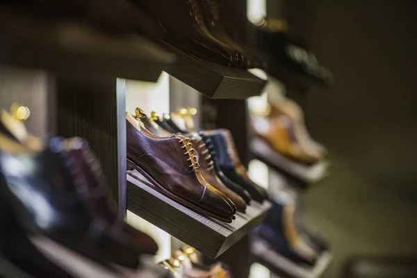 Men Shoes Luxury Store Paris — Stock Photo, Image