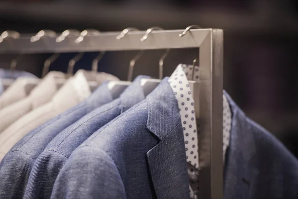 Mannen Kostuums Een Winkel Parijs — Stockfoto