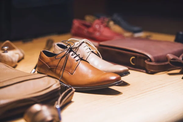 Zapatos Lujo Para Hombre Una Tienda París — Foto de Stock