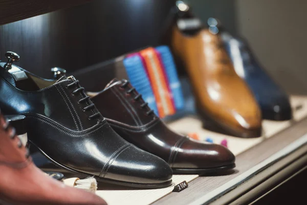 Men Shoes Luxury Store Paris — Stock Photo, Image