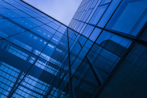 Negocios Corporativos Edificio Vidrio Cielo Azul — Foto de Stock