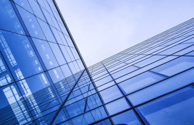 Ofis Binası mavi tonları - ayrıntı görünümü