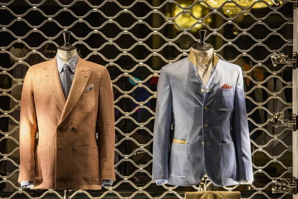 Men suits in a luxury store in Paris