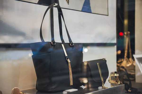 Luxury purses in a store in Paris