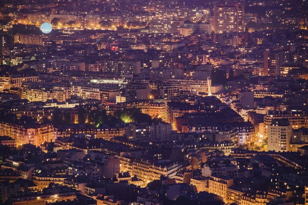 Edifícios Paris Cima Noite — Fotografia de Stock