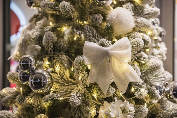 Christmas decorations in a store