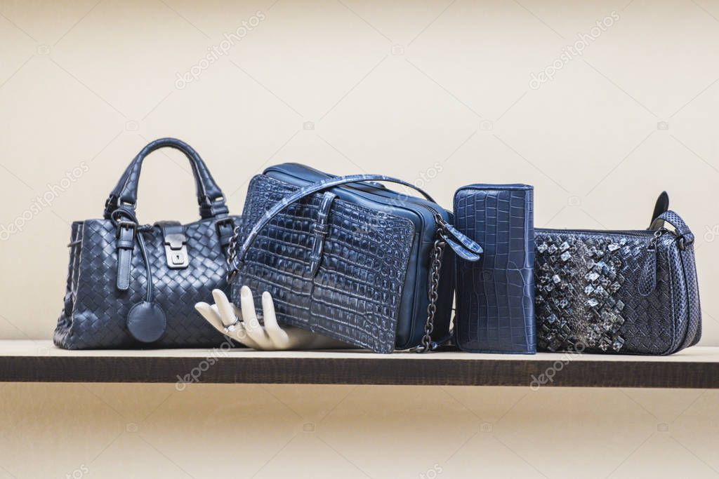 Luxury purse  in a store