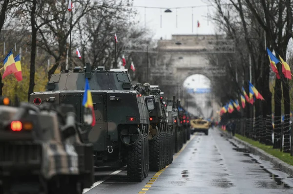 Bukareszt Rumunia Grudnia 2019 Parada Wojskowa Podczas Obchodów Dnia Narodowego — Zdjęcie stockowe
