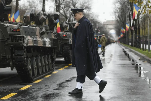 Bucareste Romênia Dezembro 2019 Desfile Militar Durante Celebração Dia Nacional — Fotografia de Stock