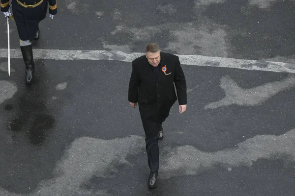 Boekarest Roemenië December 2019 Roemeense President Klaus Iohannis Neemt Deel — Stockfoto