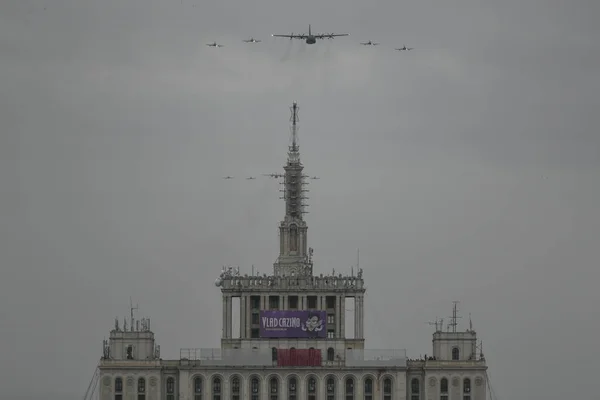 Bukurešť Rumunsko Prosince 2019 Vojenská Letadla Během Rumunského Národního Dne — Stock fotografie