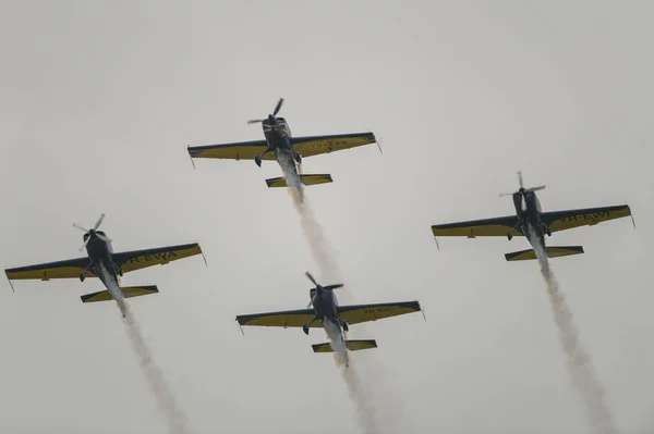 Bucarest Rumania Diciembre 2019 Aviones Militares Durante Desfile Del Día — Foto de Stock