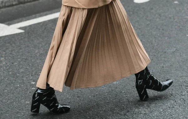 Parijs Frankrijk Maart 2019 Street Style Verschijning Detail Tijdens Fashion — Stockfoto