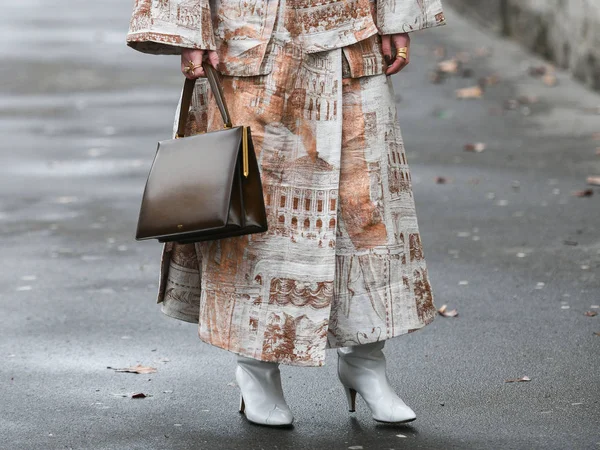 Paris Fransa Mart 2019 Moda Haftası Nda Sokak Stili Görünümü — Stok fotoğraf