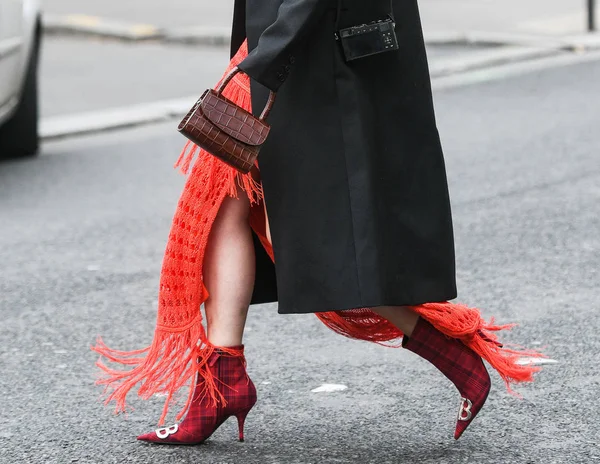 Paris France March 2019 Street Style Appearance Detail Fashion Week — ストック写真