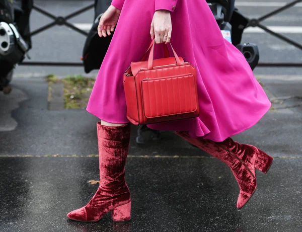 Paris France March 2019 Street Style Appearance Detail Fashion Week — 스톡 사진