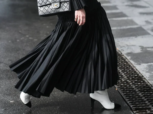 Paris France March 2019 Street Style Details Fashion Week Pfwfw20 — стокове фото