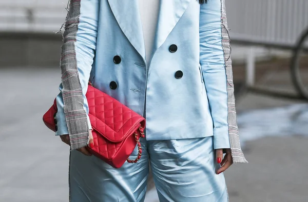 Paris France March 2019 Street Style Appearance Detail Fashion Week — Stock Photo, Image