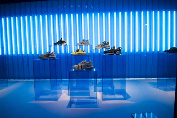 Paris France March 2019 Luxury Shoes Printemps Store Boulevard Haussmann — Stock Photo, Image