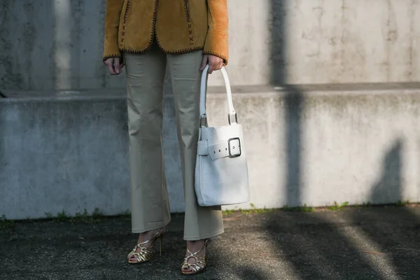 Roupas Estilo Rua Detalhes Acessórios Streetstylefw2020 — Fotografia de Stock