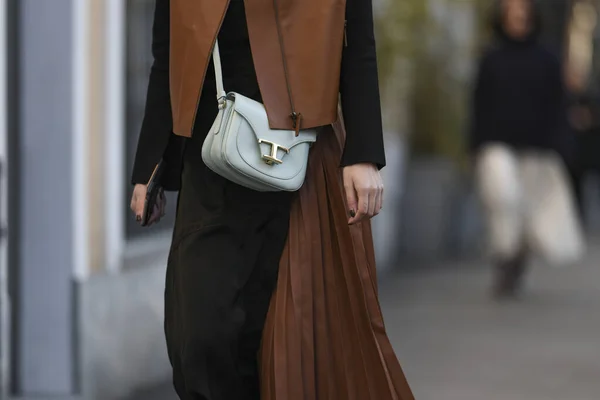 Milan Italy February 2020 Street Style Outfit Streetstylefw20 — Stock Photo, Image