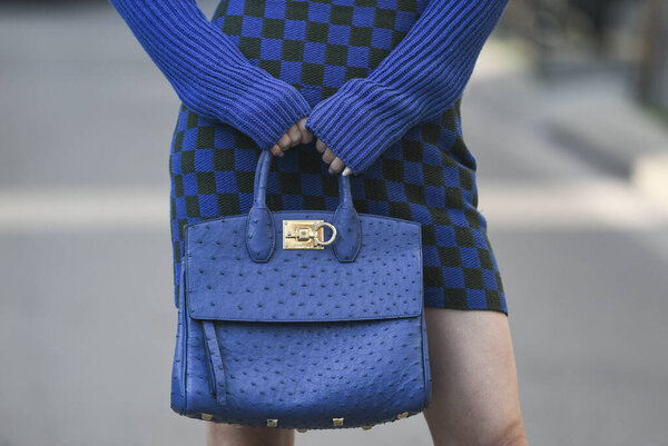 Milan, Italy - February 22, 2020: Street style outfit - streetstylefw20