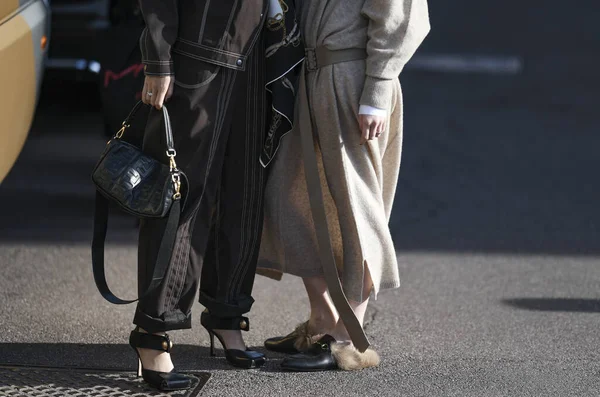 Milan Italy February 2020 Street Style Outfit Streetstylefw20 — Stock Photo, Image