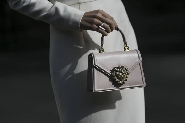 Milan Italy February 2020 Street Style Outfit Streetstylefw20 — Stock Photo, Image